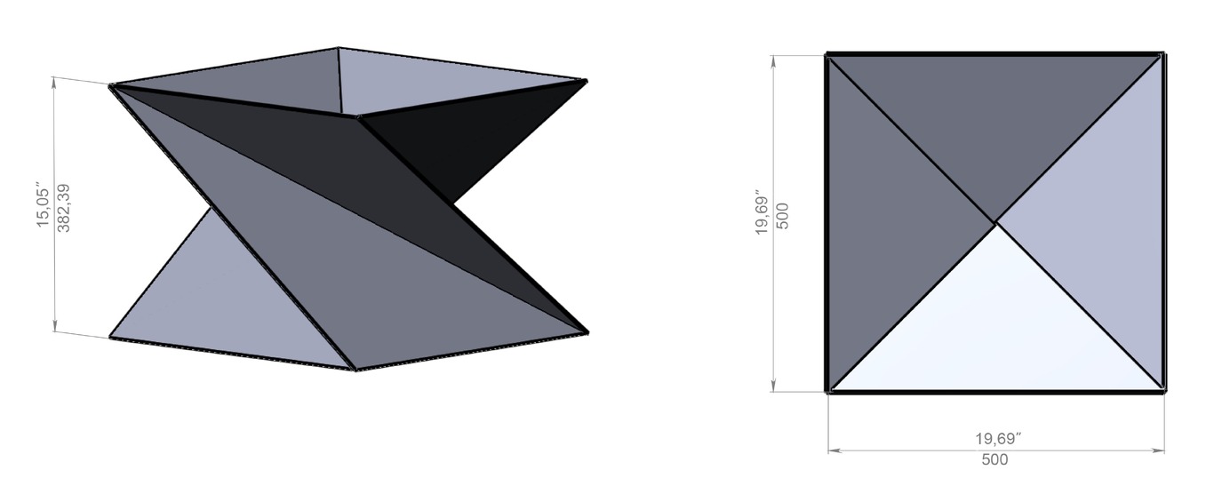 19-Inch Twist Fire Pit V1. DXF files for laser, plasma cutting. Фото 12