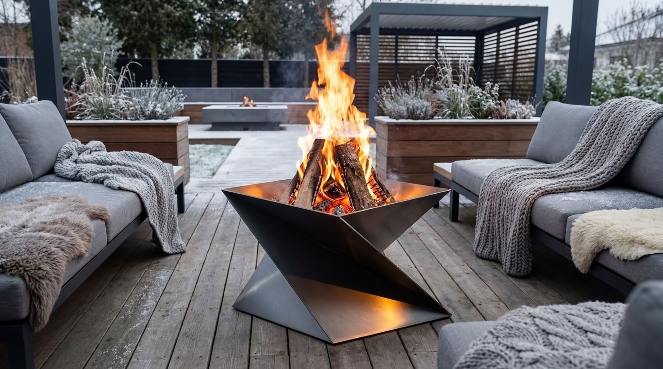 19-Inch Twist Fire Pit V1. DXF files for laser, plasma cutting