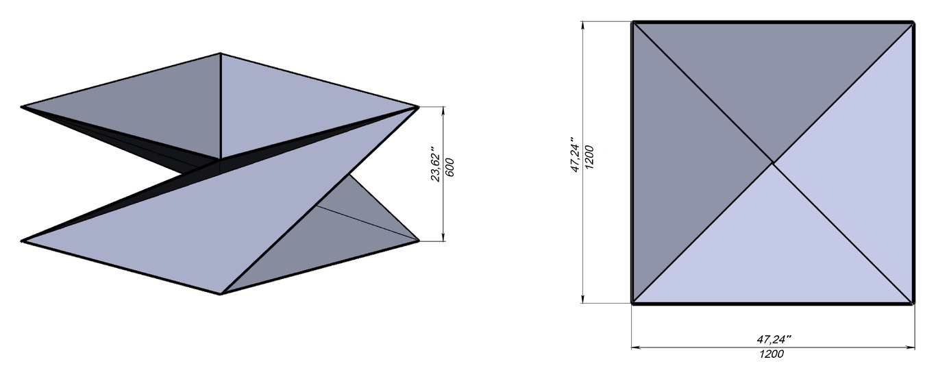 47-Inch Twist Fire Pit V1. DXF files for laser, plasma cutting. Фото 14