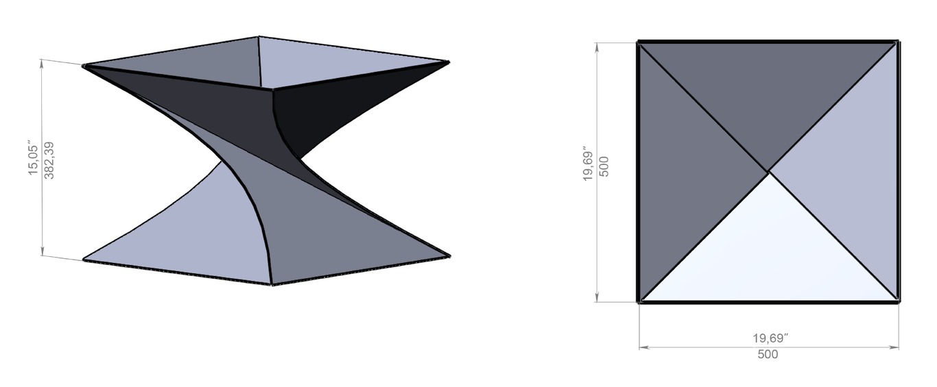19-Inch Twist Fire Pit V2. DXF files for laser, plasma cutting. Фото 12