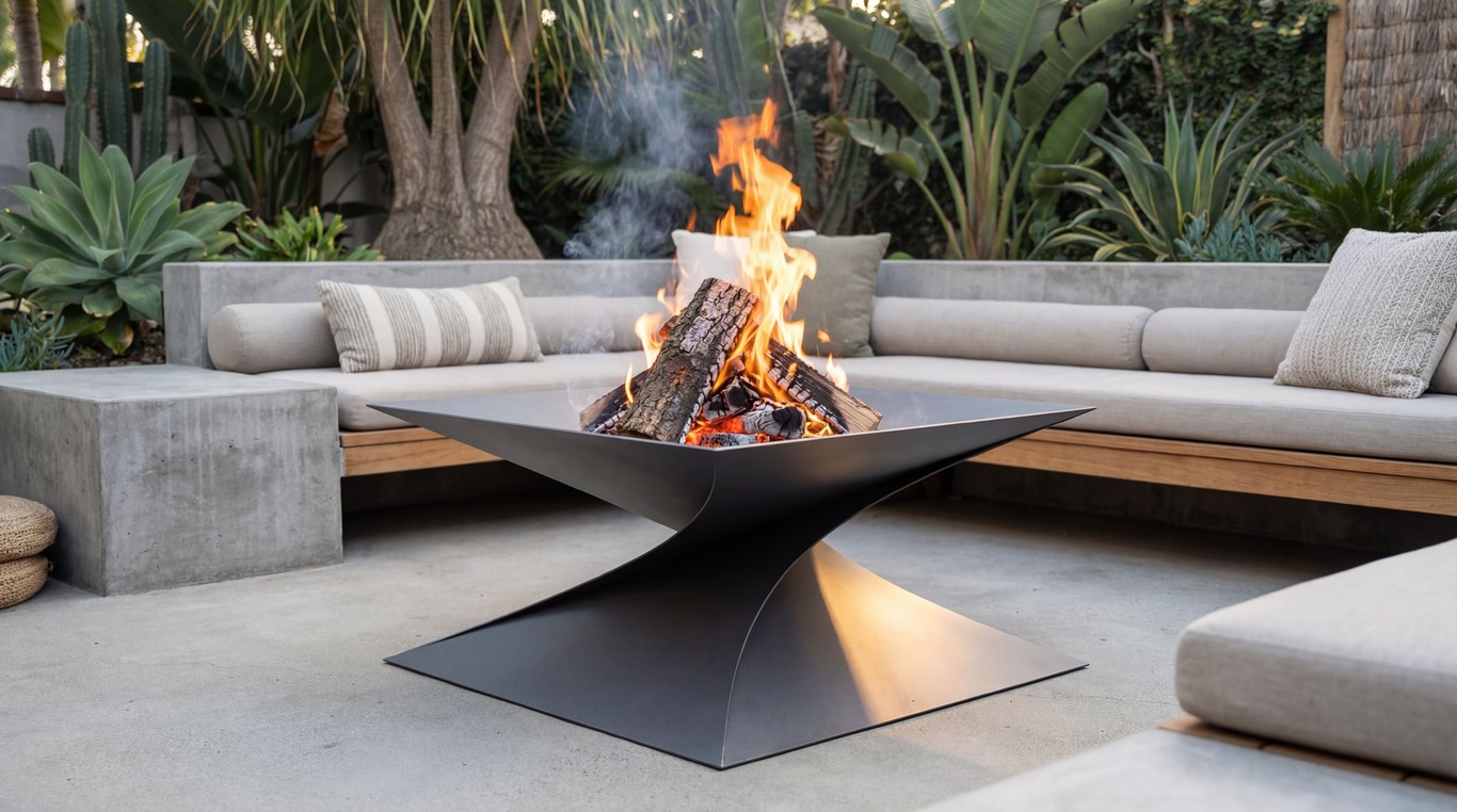 47-Inch Twist Fire Pit V2. DXF files for laser, plasma cutting