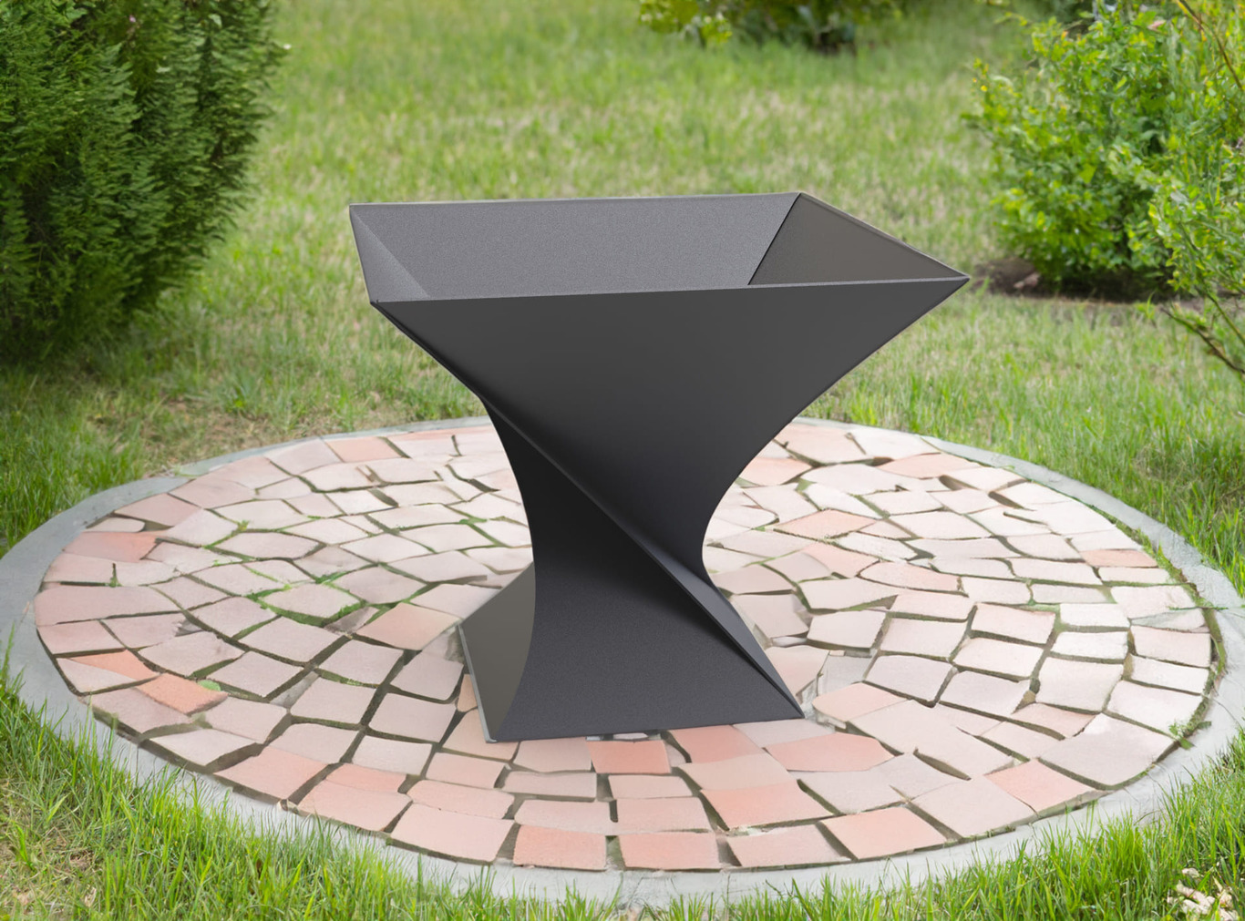 19-Inch Twist Fire Pit V3. DXF files for laser, plasma cutting. Фото 2