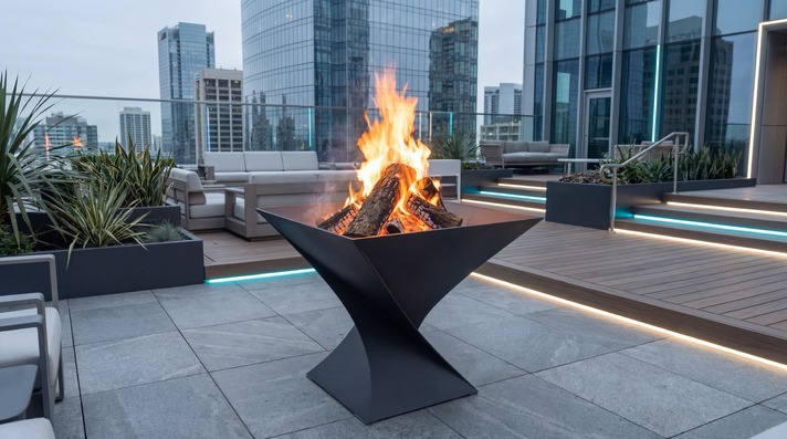 19-Inch Twist Fire Pit V3. DXF files for laser, plasma cutting