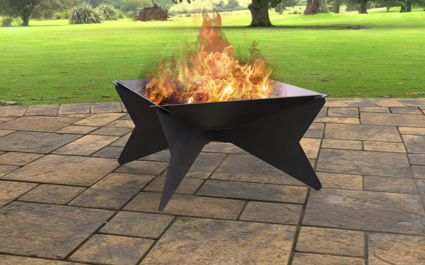 Collapsible Square Fire Pit. DXF, SVG files for laser, plasma cutting. Фото 2