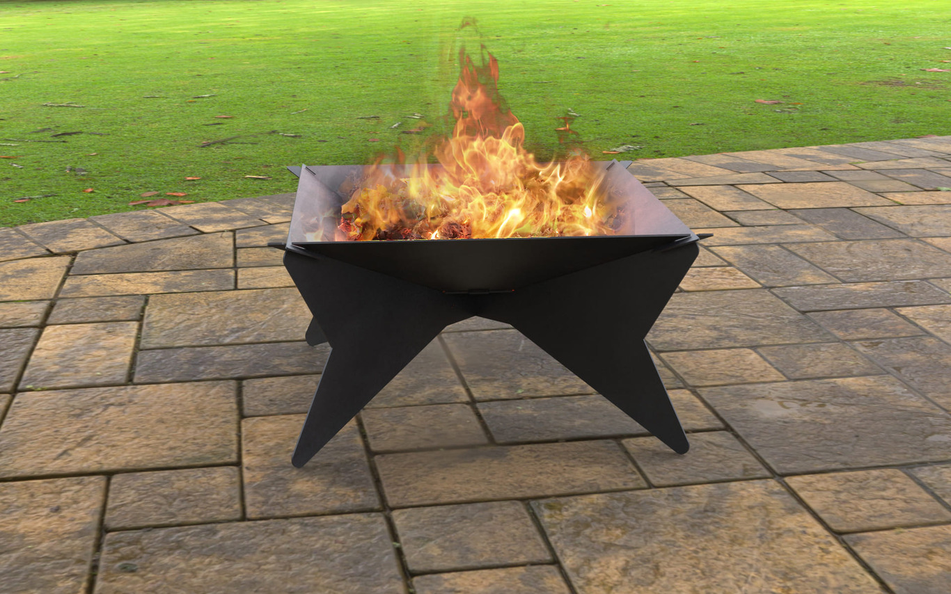Collapsible Square Fire Pit. DXF, SVG files for laser, plasma cutting. Фото 3