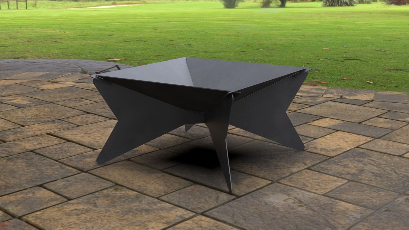 Collapsible Square Fire Pit. DXF, SVG files for laser, plasma cutting. Фото 4