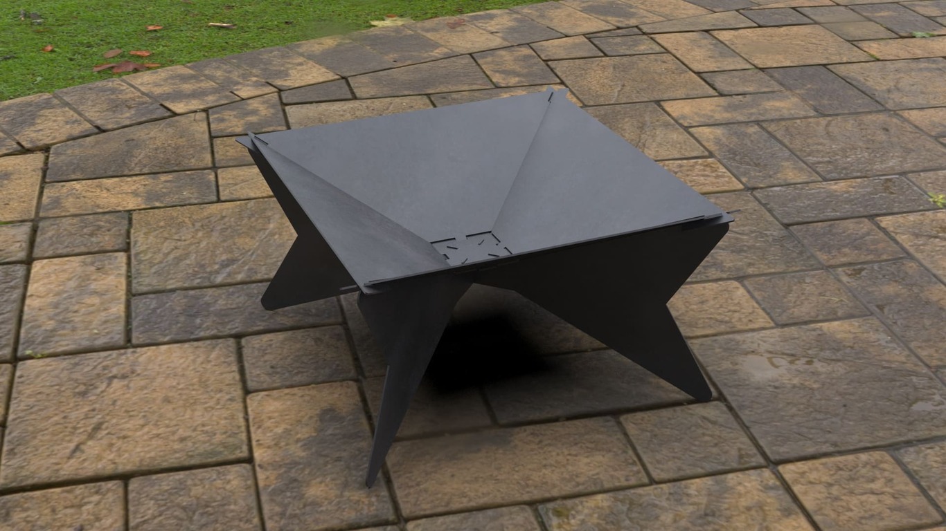 Collapsible Square Fire Pit. DXF, SVG files for laser, plasma cutting. Фото 5