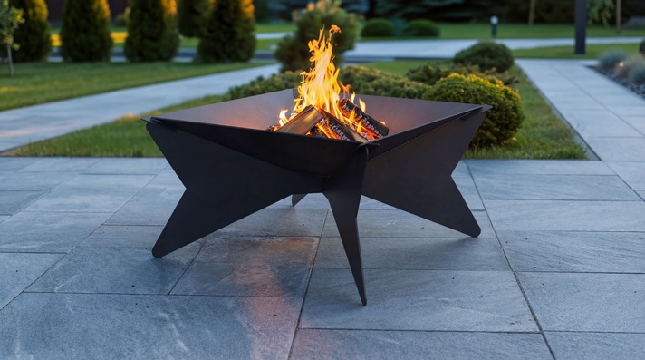 Collapsible Square Fire Pit. DXF, SVG files for laser, plasma cutting