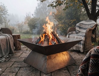 Square Fire Pit V1. DXF, SVG files for laser, plasma cutting