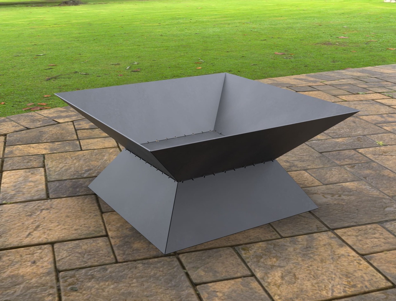 Brasero cuadrado V2. Archivos DXF y SVG para corte láser y plasma. Фото 3