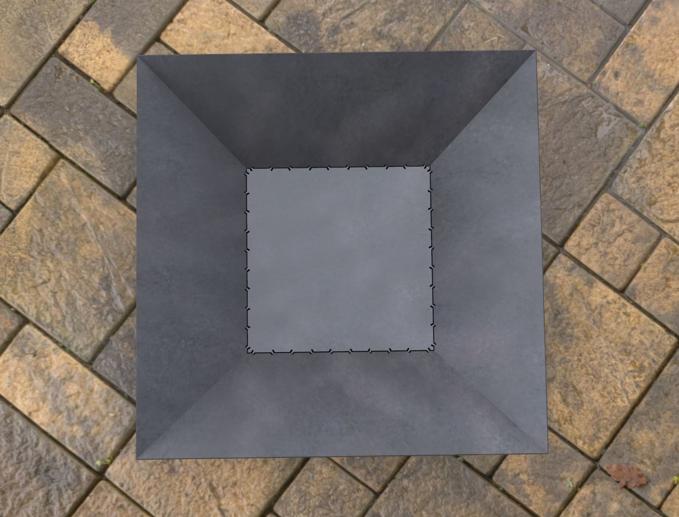 Brasero cuadrado V2. Archivos DXF y SVG para corte láser y plasma. Фото 6