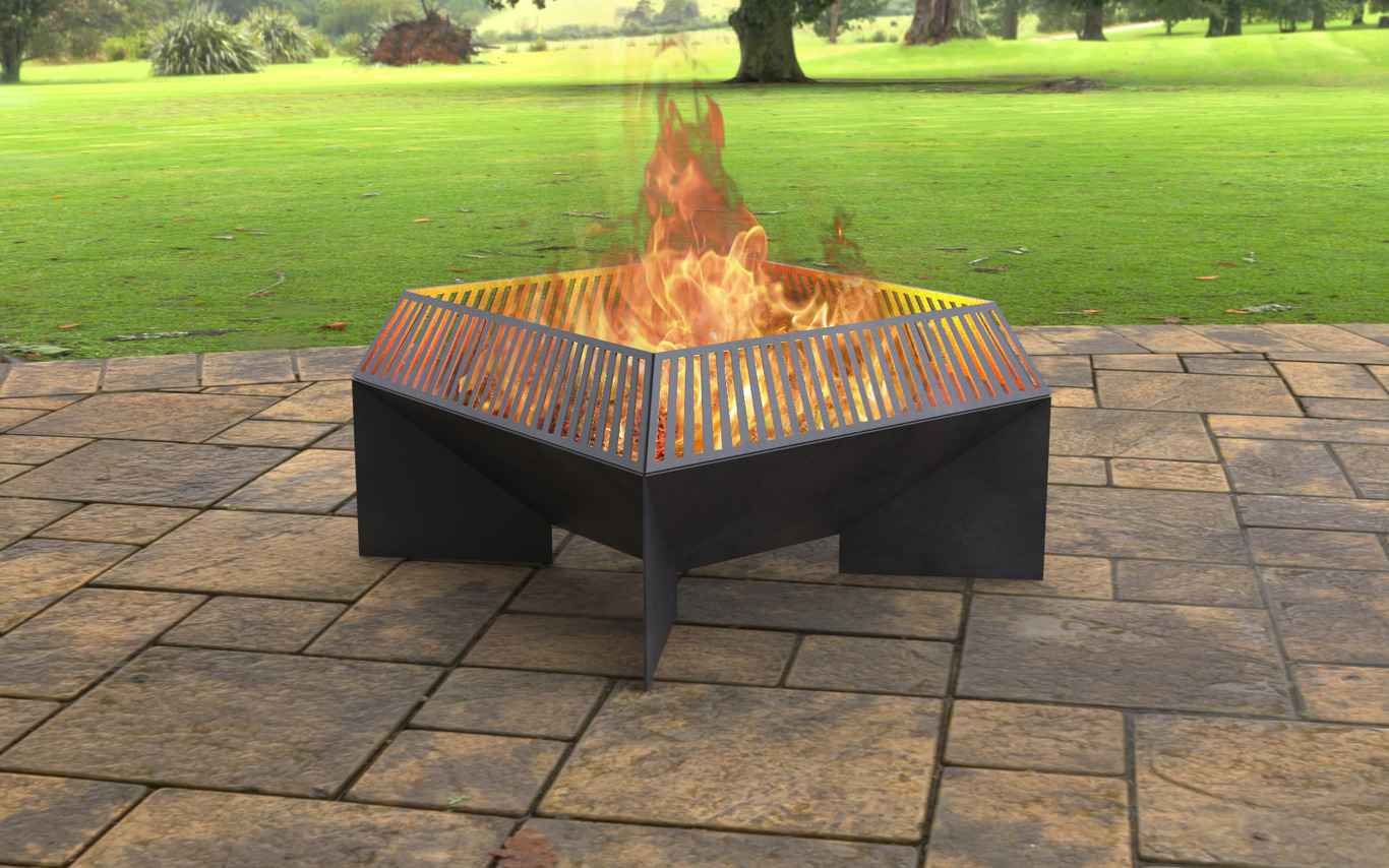 Square Fire Pit V3. DXF, SVG files for laser, plasma cutting. Фото 3