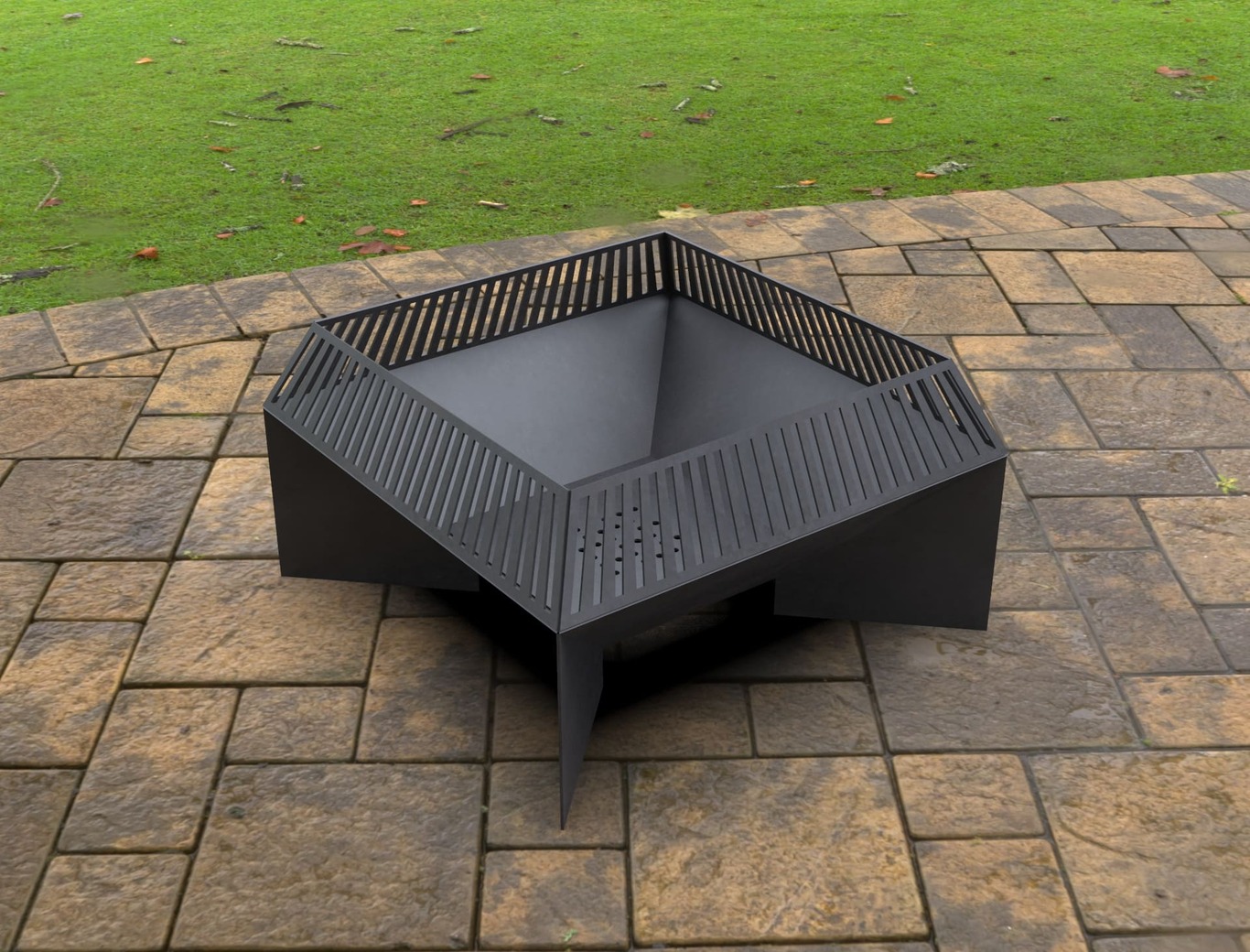 Square Fire Pit V3. DXF, SVG files for laser, plasma cutting. Фото 10