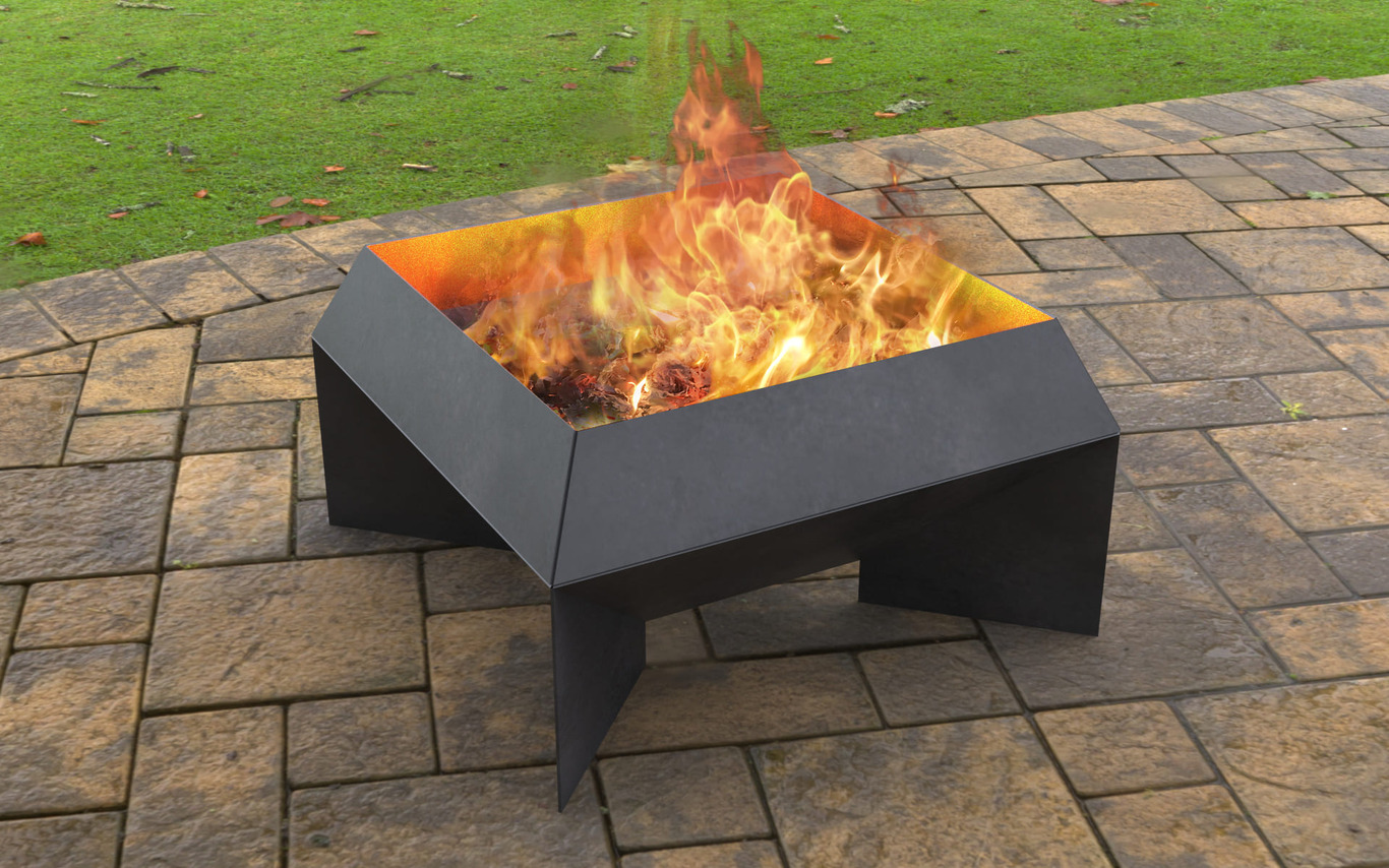 New Square Fire Pit. DXF, SVG files for laser, plasma cutting. Фото 4