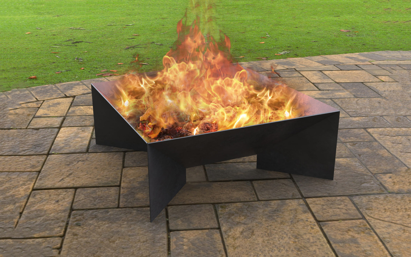 Light Square Fire Pit. DXF, SVG files for laser, plasma cutting. Фото 2