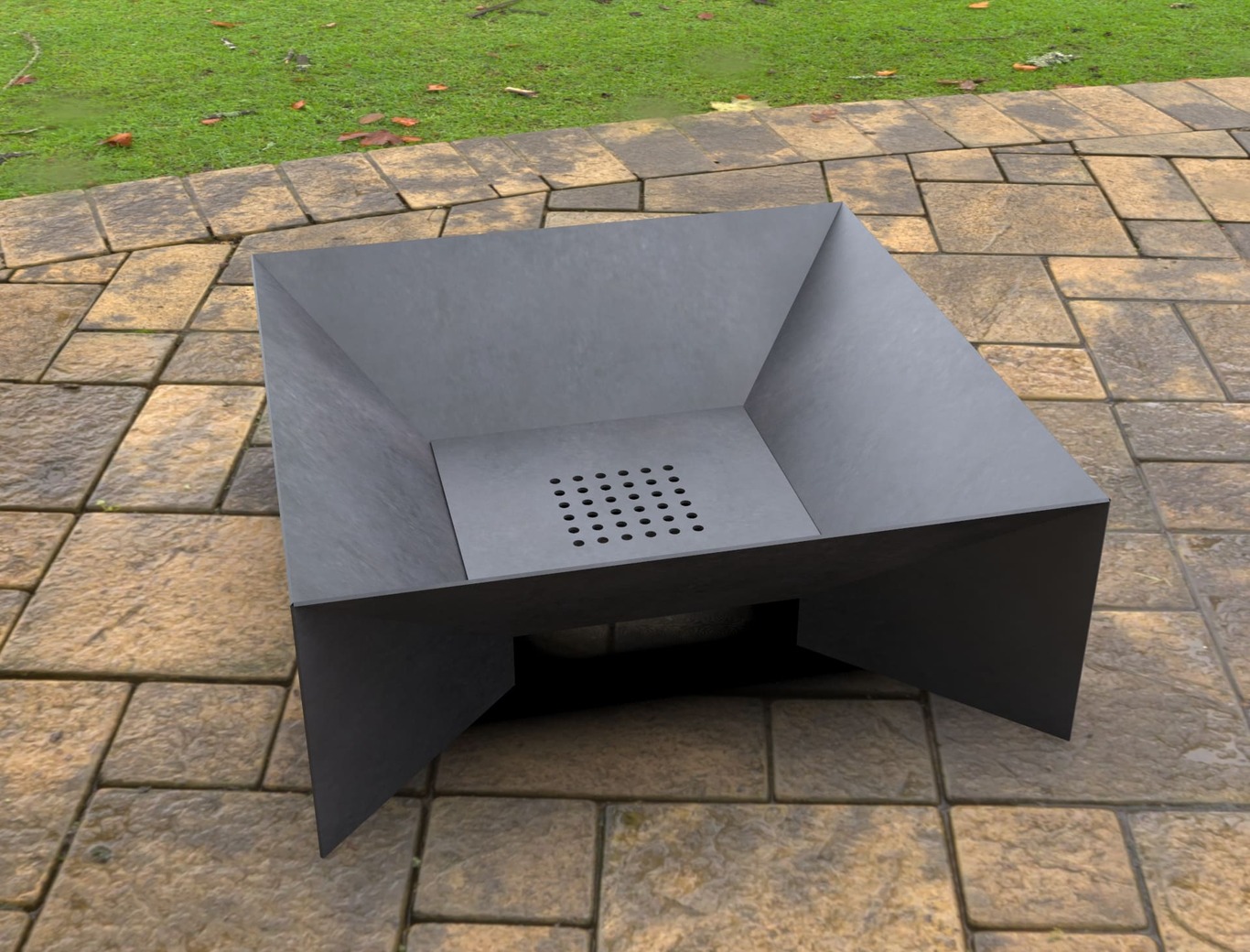 Light Square Fire Pit. DXF, SVG files for laser, plasma cutting. Фото 5