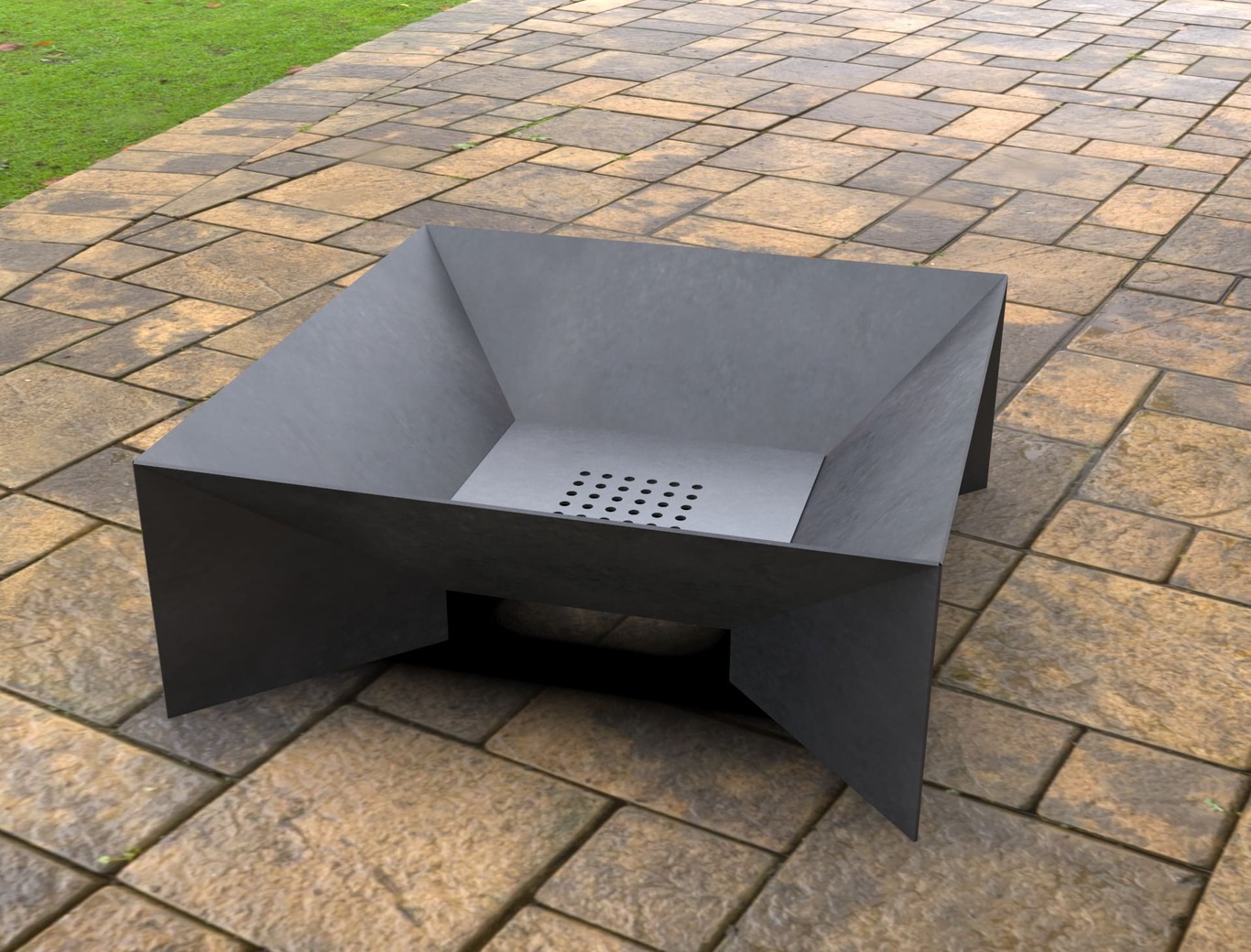 Light Square Fire Pit. DXF, SVG files for laser, plasma cutting. Фото 7