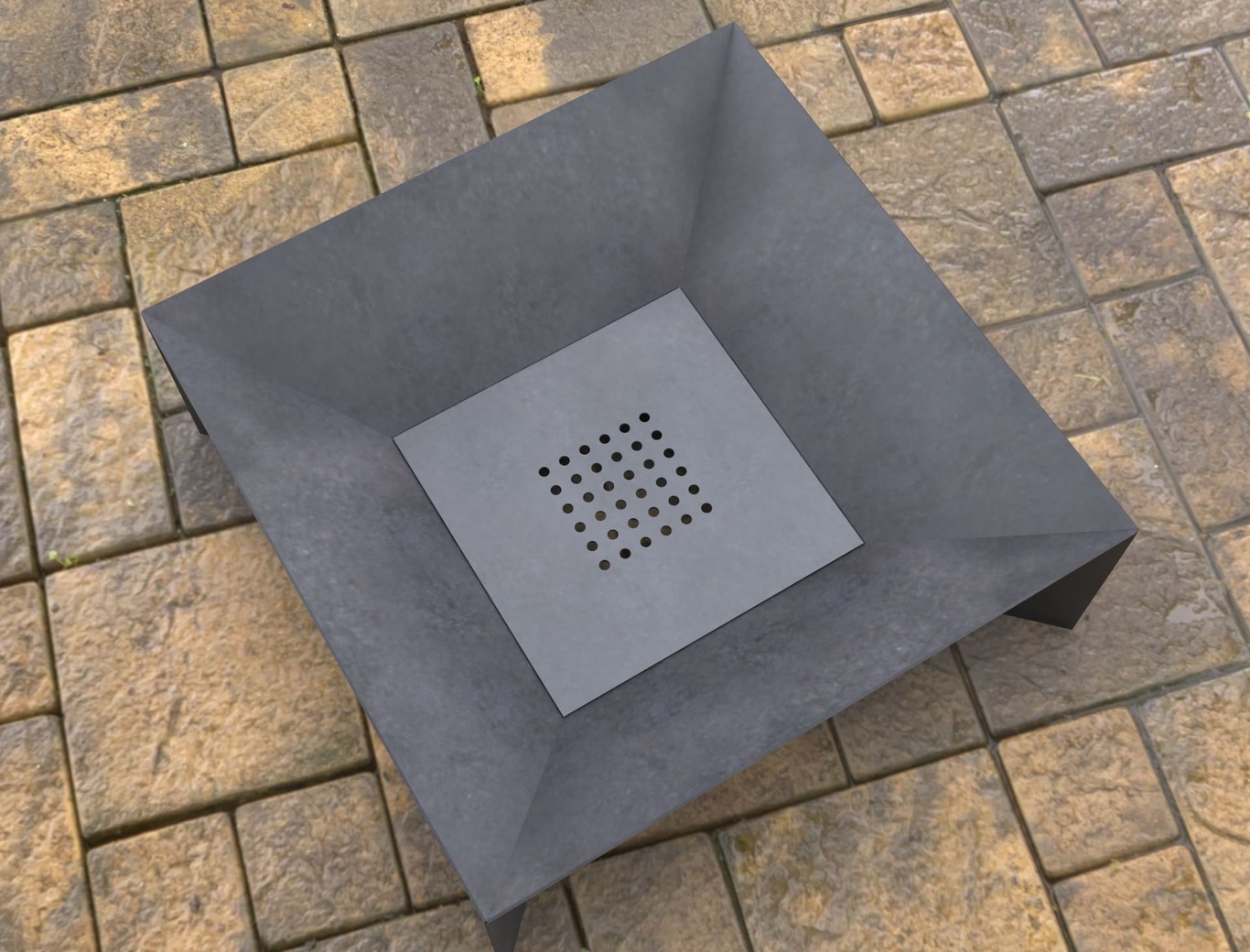 Light Square Fire Pit. DXF, SVG files for laser, plasma cutting. Фото 10