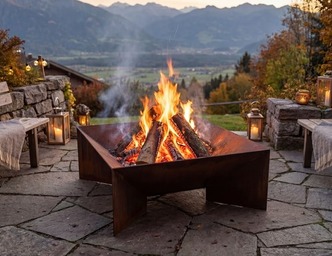 Light Square Fire Pit. DXF, SVG files for laser, plasma cutting