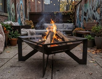 High Light Square Fire Pit. DXF, SVG files for laser, plasma cutting