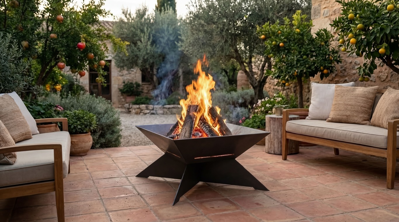 X Square Fire Pit. DXF, SVG files for laser, plasma cutting