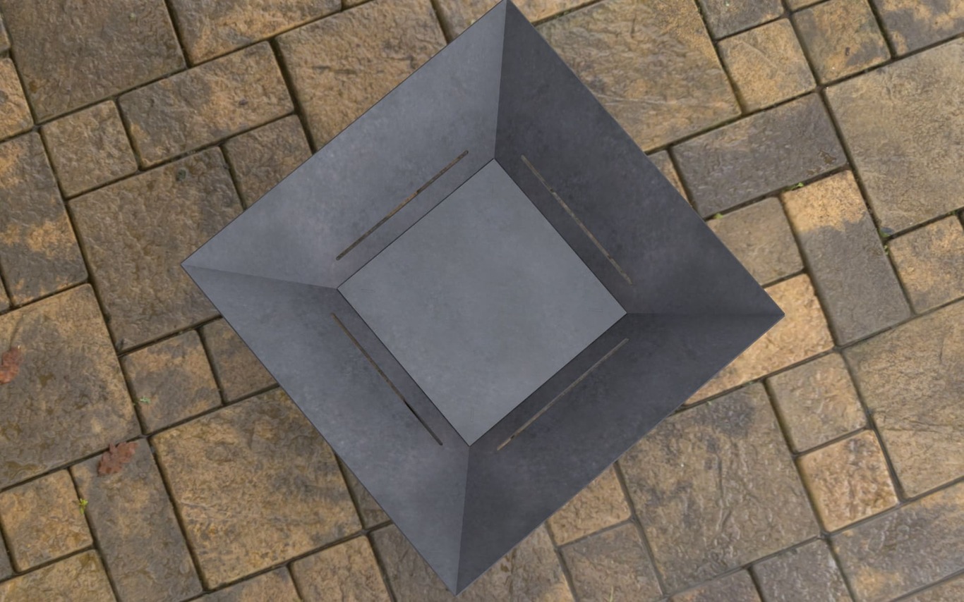 X Square Fire Pit. DXF, SVG files for laser, plasma cutting. Фото 8