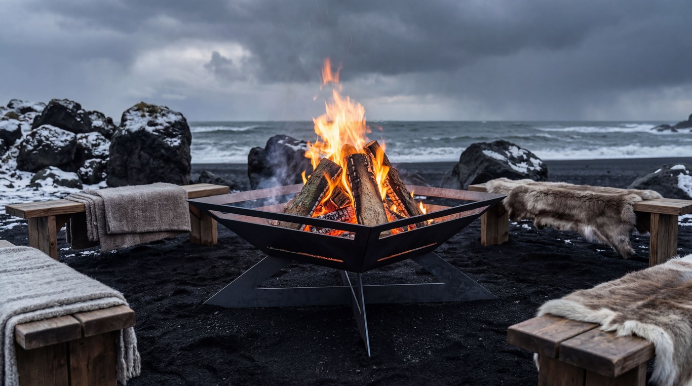 X Light Square Fire Pit. DXF, SVG files for laser, plasma cutting
