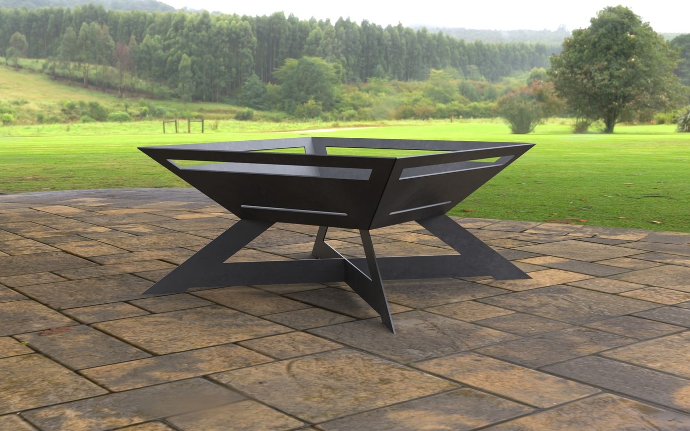 X Light Square Fire Pit. DXF, SVG files for laser, plasma cutting. Фото 5
