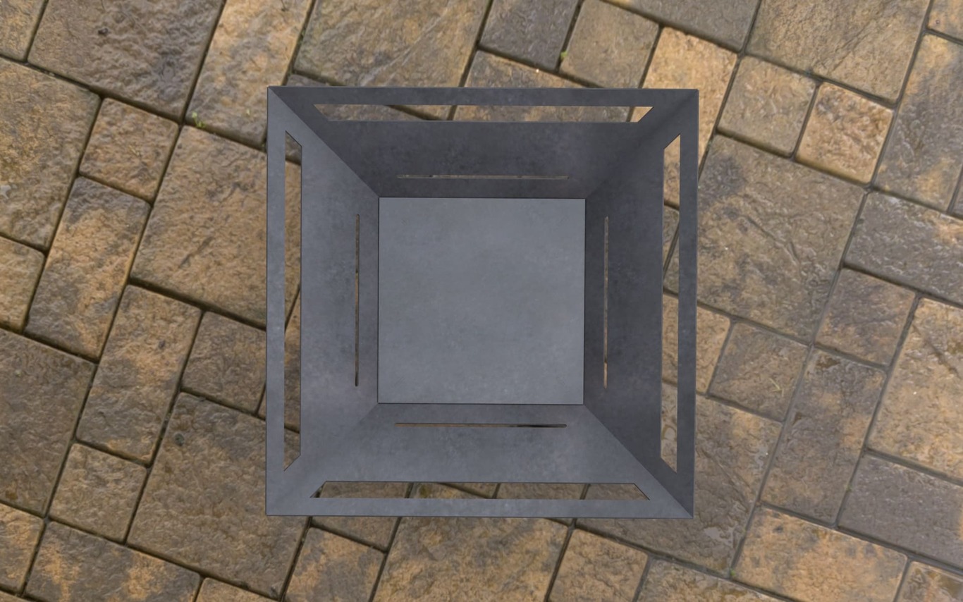 X Light Square Fire Pit. DXF, SVG files for laser, plasma cutting. Фото 8