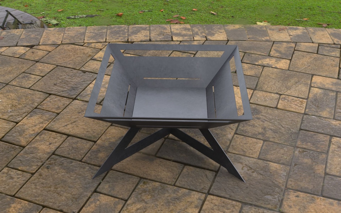 X Light Square Fire Pit. DXF, SVG files for laser, plasma cutting. Фото 7