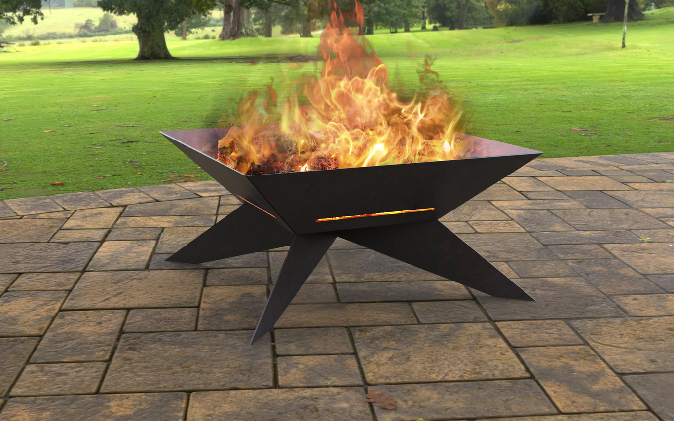 X Legs Square Fire Pit. DXF, SVG files for laser, plasma cutting. Фото 2