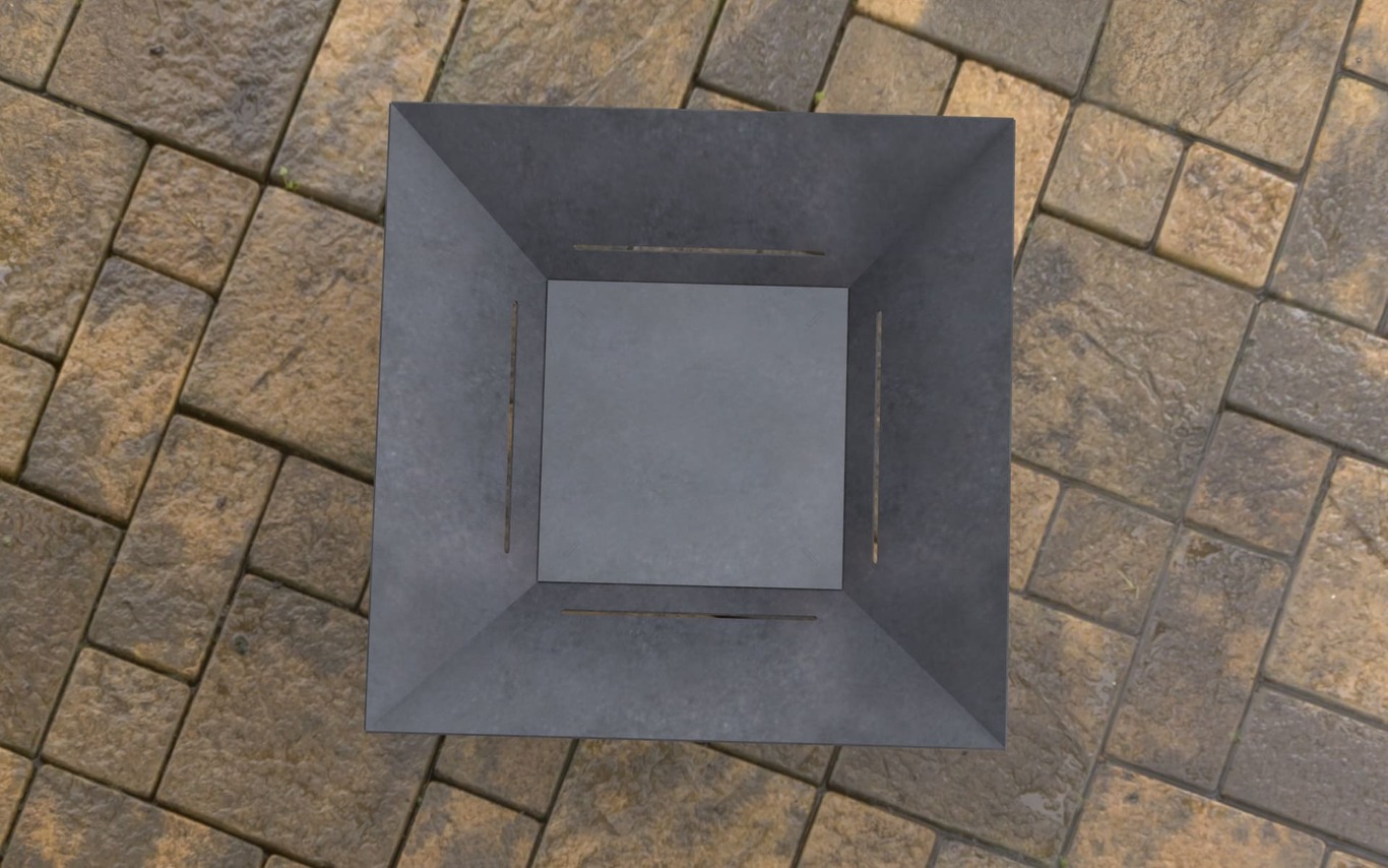 X Legs Square Fire Pit. DXF, SVG files for laser, plasma cutting. Фото 6