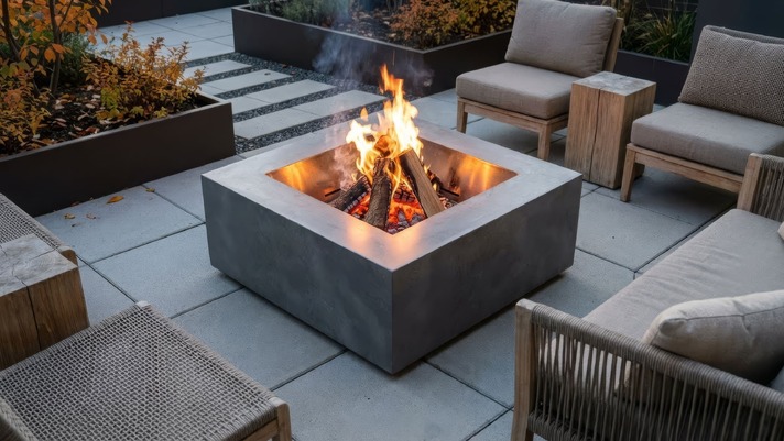 Modern Square Fire Pit. DXF, SVG files for laser, plasma cutting
