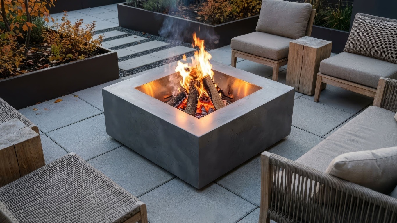 Modern Square Fire Pit. DXF, SVG files for laser, plasma cutting