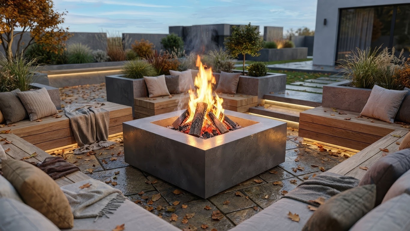 Modern Square Fire Pit. DXF, SVG files for laser, plasma cutting. Фото 2