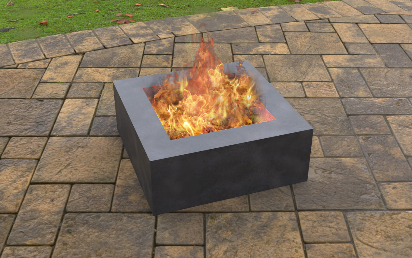 Modern Square Fire Pit. DXF, SVG files for laser, plasma cutting. Фото 4