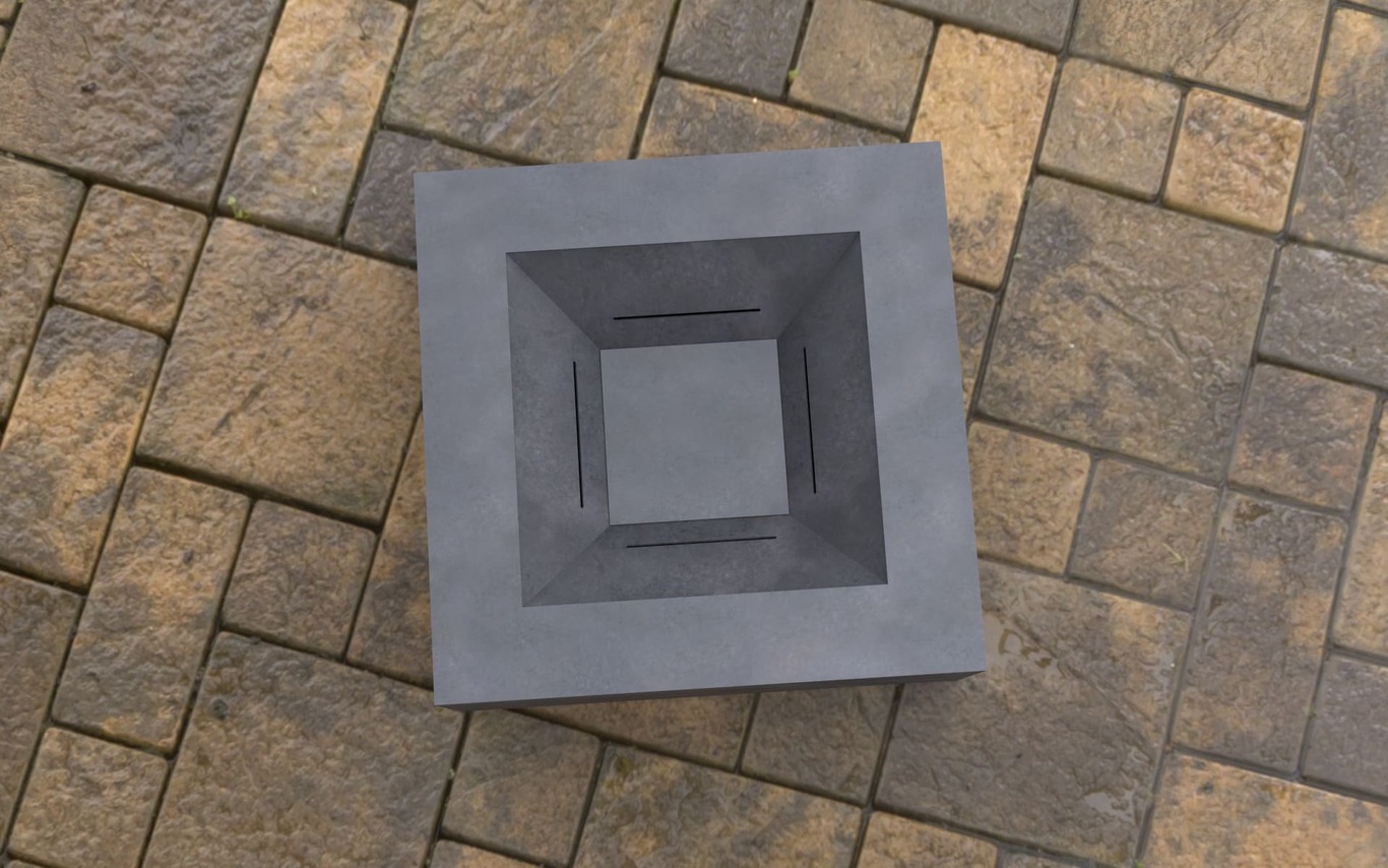 Modern Square Fire Pit. DXF, SVG files for laser, plasma cutting. Фото 6