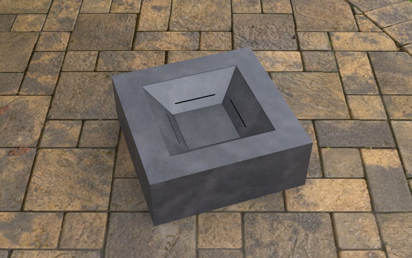 Modern Square Fire Pit. DXF, SVG files for laser, plasma cutting. Фото 8