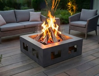 Modern Square Fire Pit V2. DXF, SVG files for laser, plasma cutting