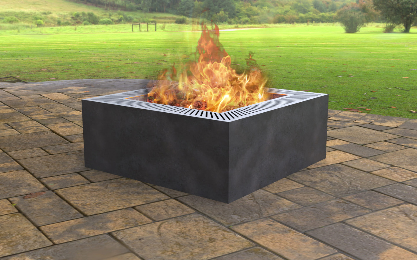 Modern Square Fire Pit V3. DXF, SVG files for laser, plasma cutting. Фото 3