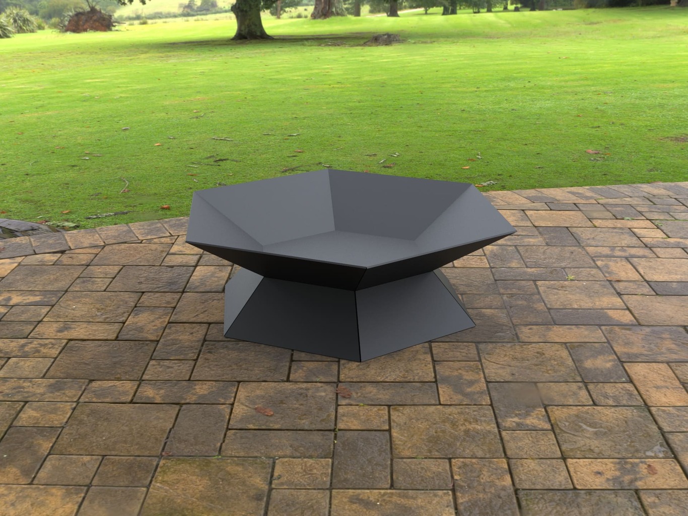 Brasero Hexagonal. Fichiers DXF, SVG pour découpe laser et plasma. Фото 4