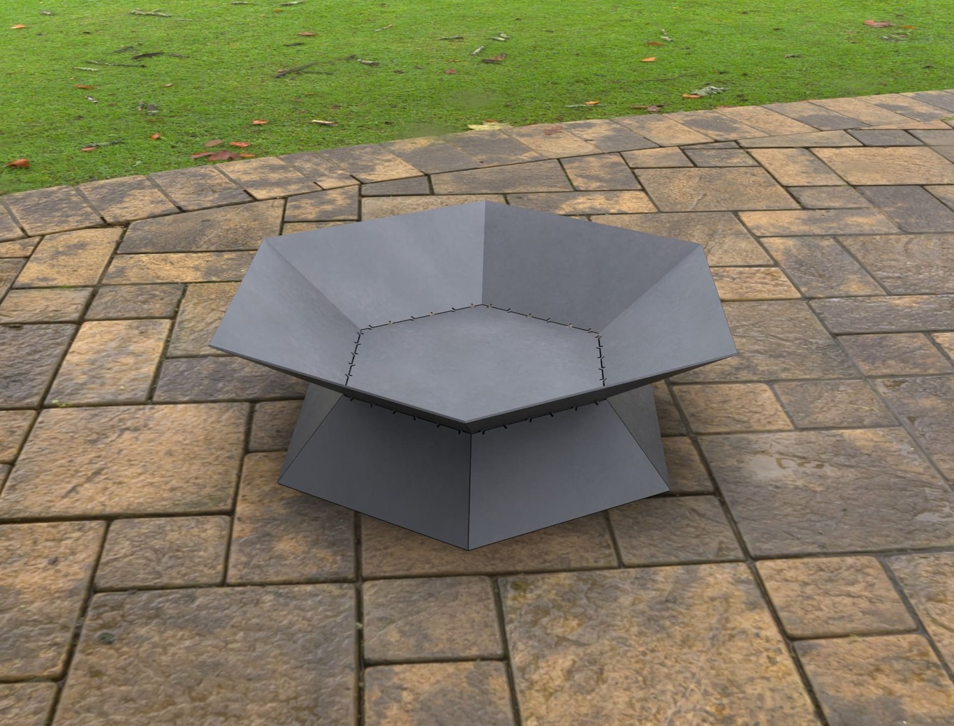 Lareira Externa Hexagonal V2. Arquivos DXF e SVG para corte a laser e plasma. Фото 5