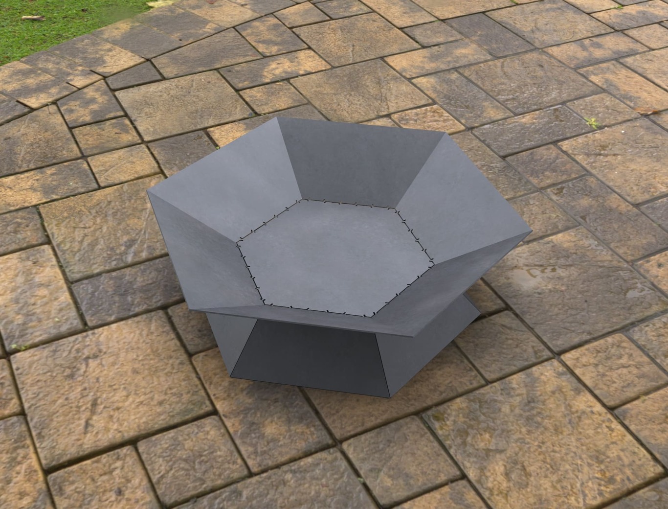 Lareira Externa Hexagonal V2. Arquivos DXF e SVG para corte a laser e plasma. Фото 6