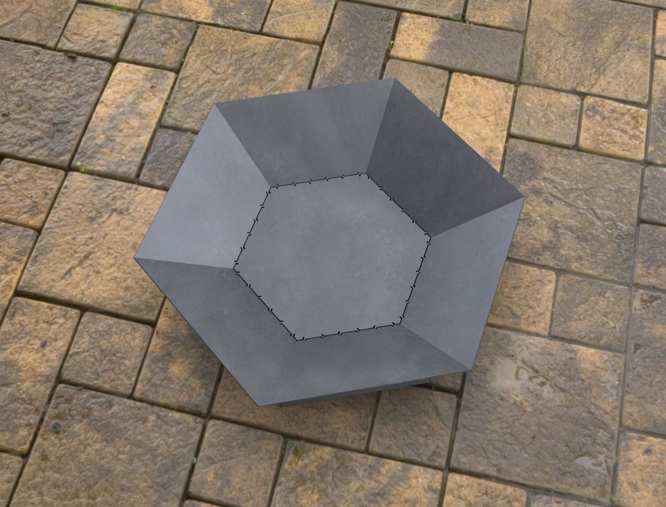 Lareira Externa Hexagonal V2. Arquivos DXF e SVG para corte a laser e plasma. Фото 9