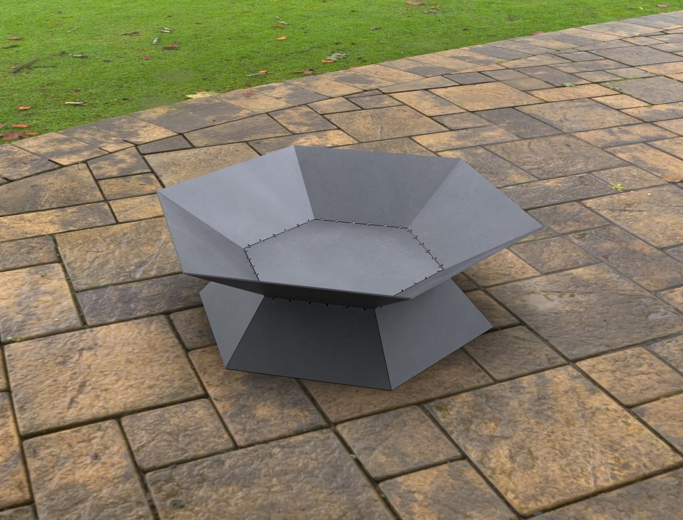 Lareira Externa Hexagonal V2. Arquivos DXF e SVG para corte a laser e plasma. Фото 10
