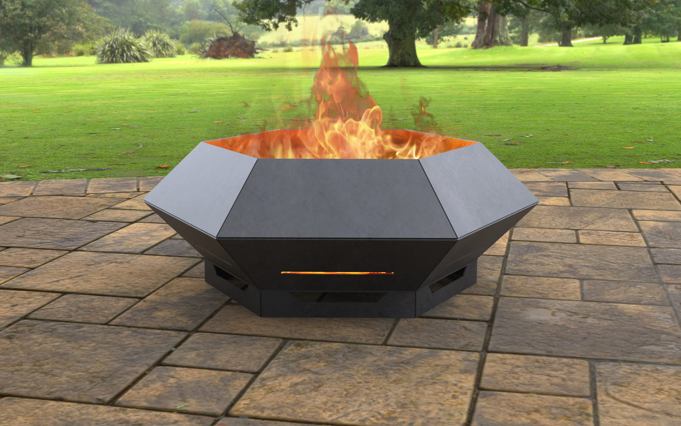 Hexagon Fire Pit V3. DXF, SVG files for laser, plasma cutting. Фото 2