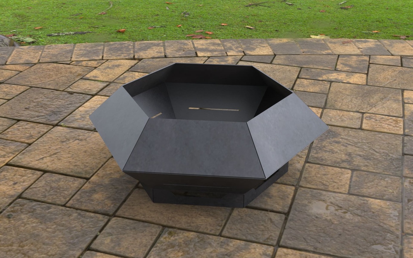 Hexagon Fire Pit V3. DXF, SVG files for laser, plasma cutting. Фото 6