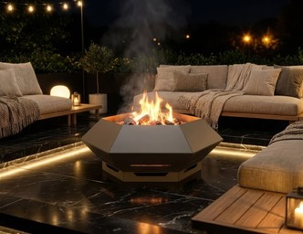 Hexagon Fire Pit V3. DXF, SVG files for laser, plasma cutting