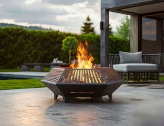 Hexagon Fire Pit V4. DXF, SVG files for laser, plasma cutting