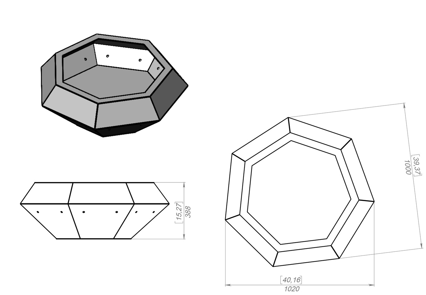 Braciere Eptagonale. File DXF, SVG per taglio laser, plasma. Фото 10